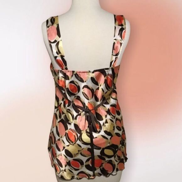 I.N. San Francisco Retro Print Top Pleated Bodice Med‎ - Picture 5 of 11